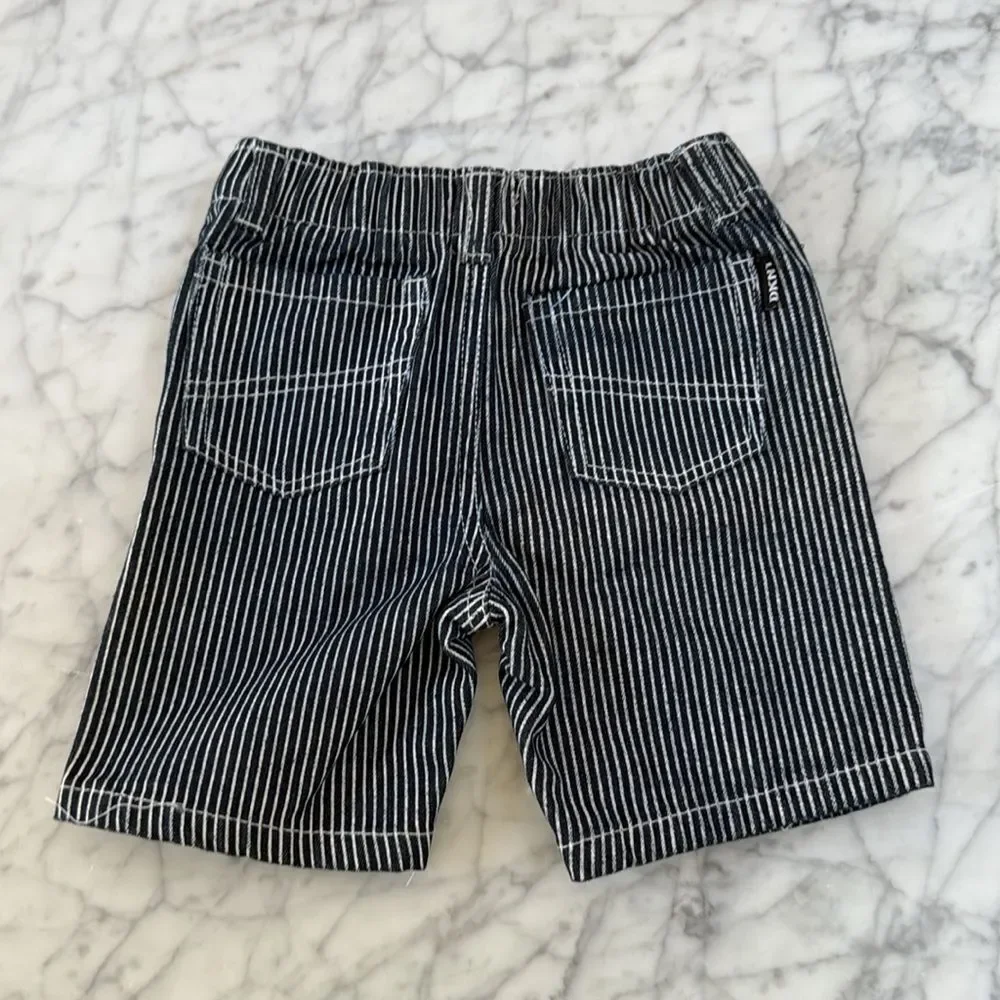 Train Conductor DKNY Jean Stripe Navy White Shorts Sz 24M